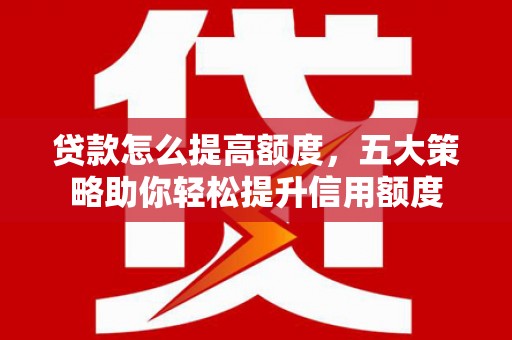 托里贷款怎么提高额度，五大策略助你轻松提升信用额度