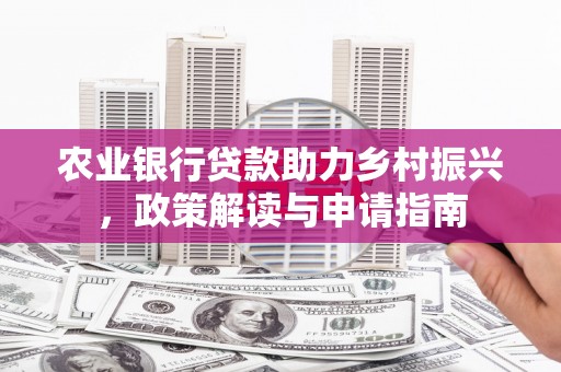 托里农业银行贷款助力乡村振兴，政策解读与申请指南