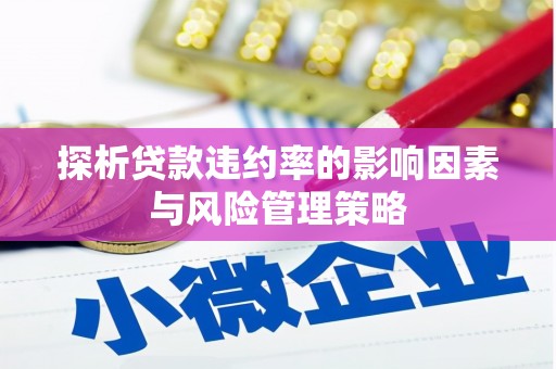 托里探析贷款违约率的影响因素与风险管理策略